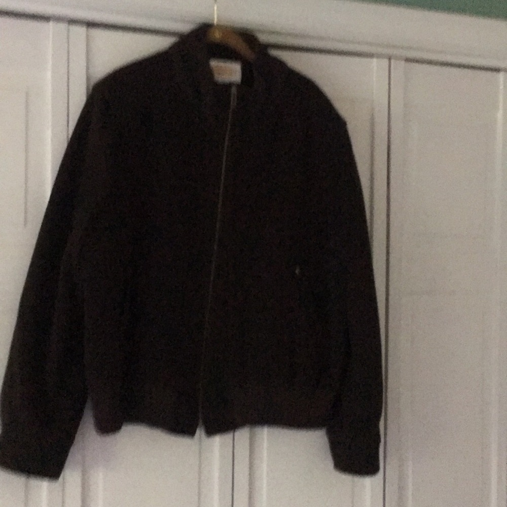 Talbots Brown Wool Bomber Jacket